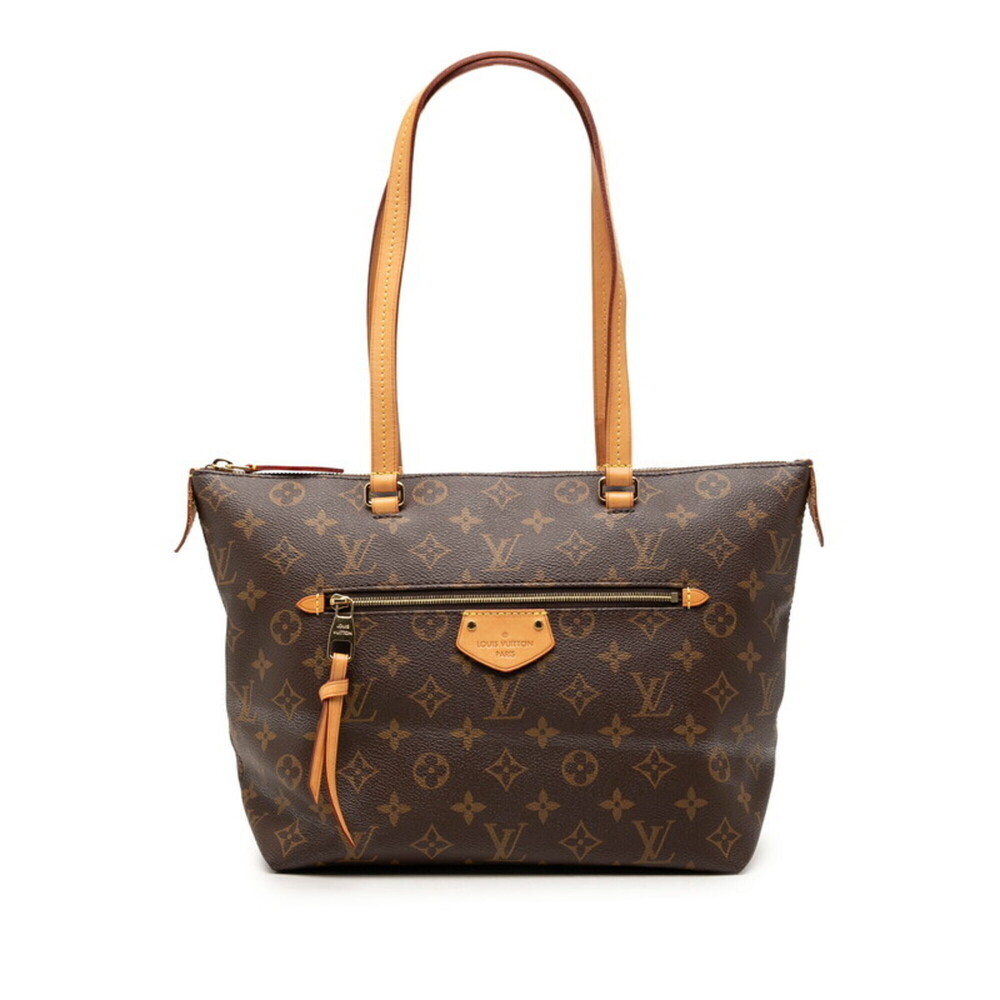Louis Vuitton Monogram Iena PM Tote Bag Shoulder M42268 Brown Leather Women's...